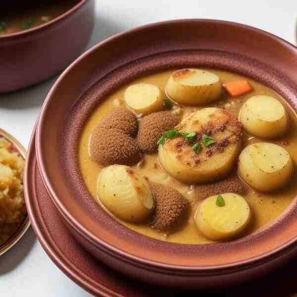 Супрагу с картофелем и тушёнкой